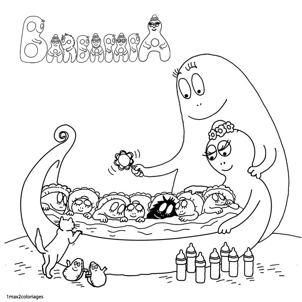 coloriage barbe papa gratuit