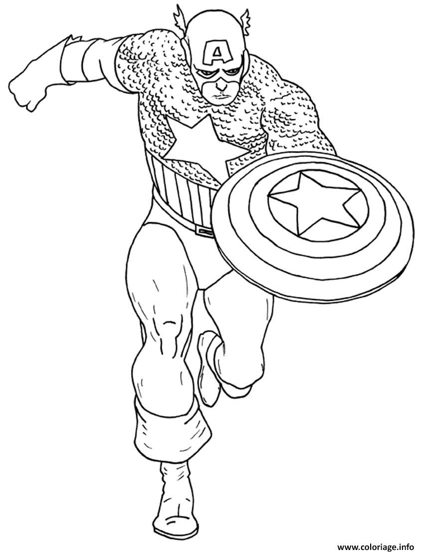 colorier captain america 15 coloriage