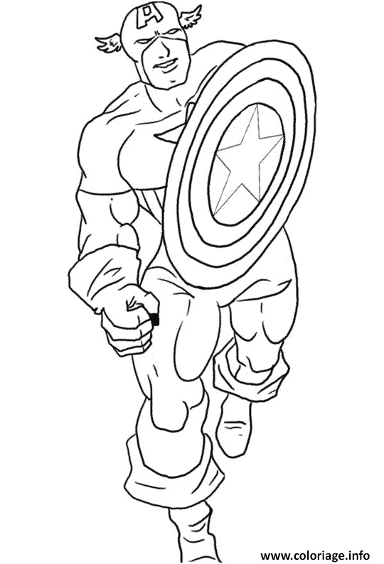 colorier captain america 25 coloriage