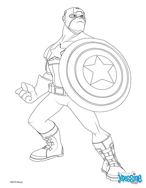 coloriage disney avengers captain america