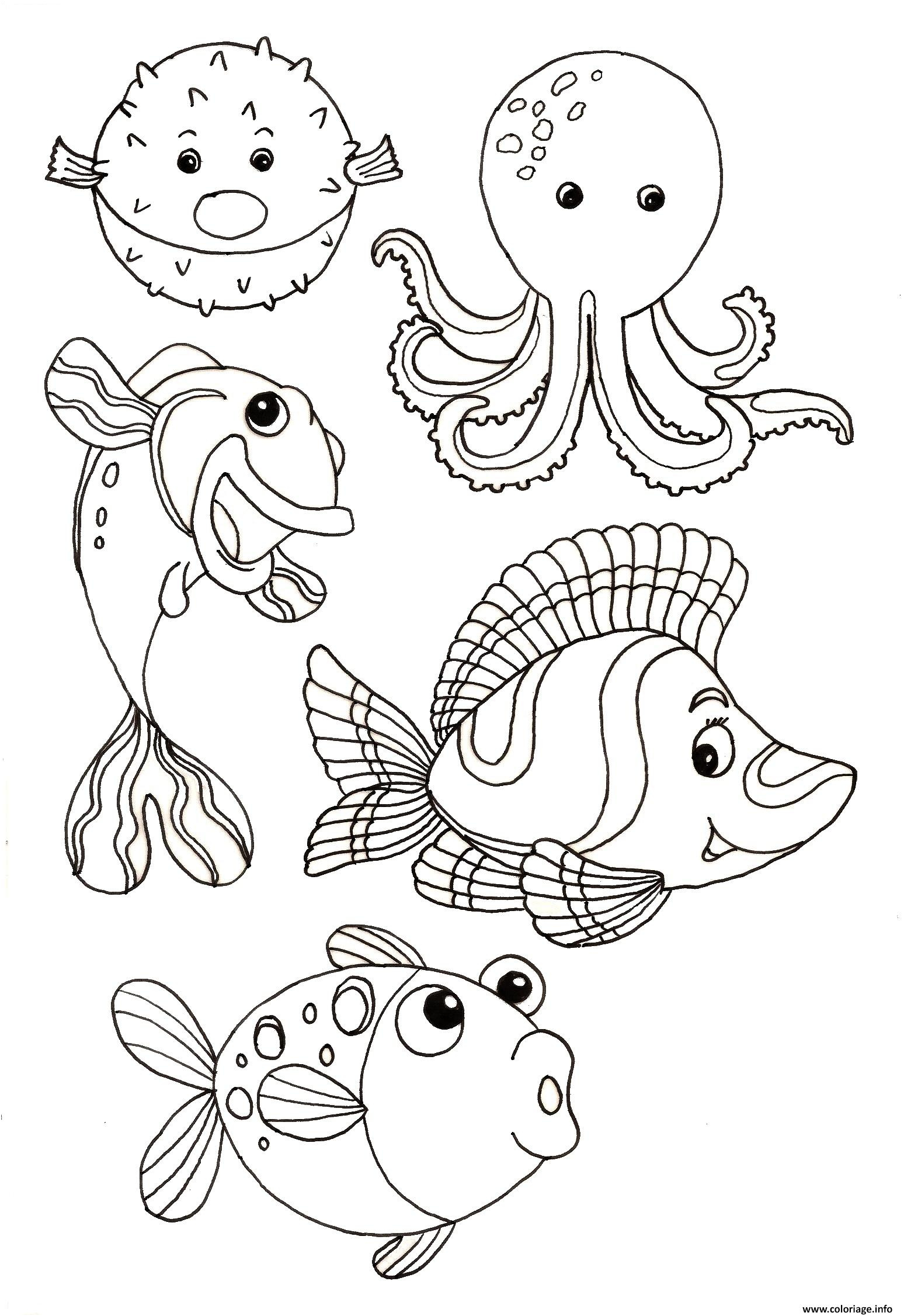animaux marin coloriage dessin