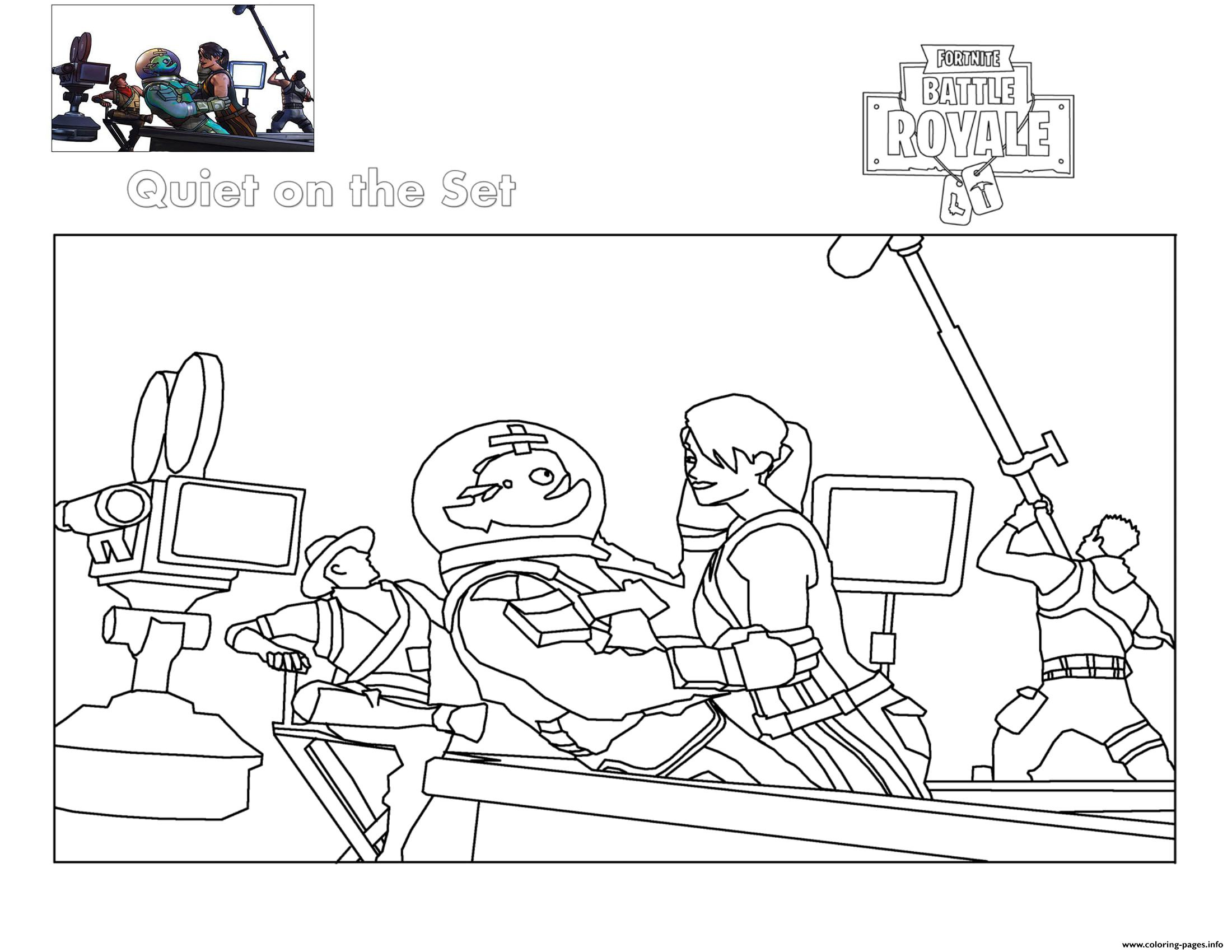 fortnite quiet on set printable coloring pages book