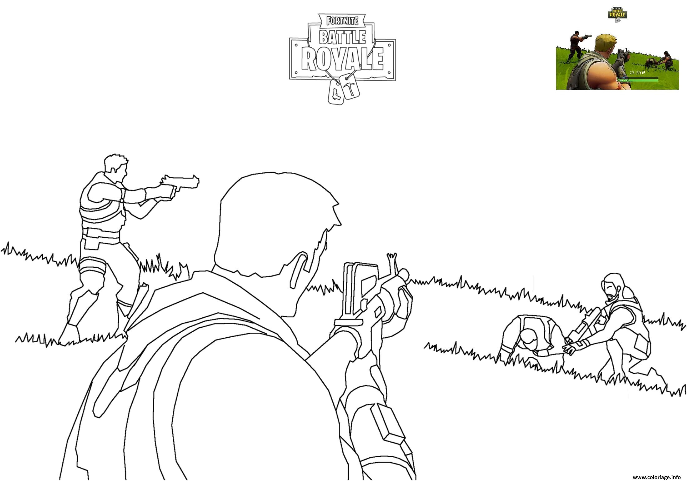 fortnite battle royale 2 coloriage dessin