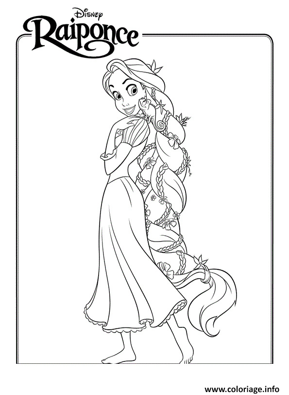 princesse raiponce disney coloriage dessin