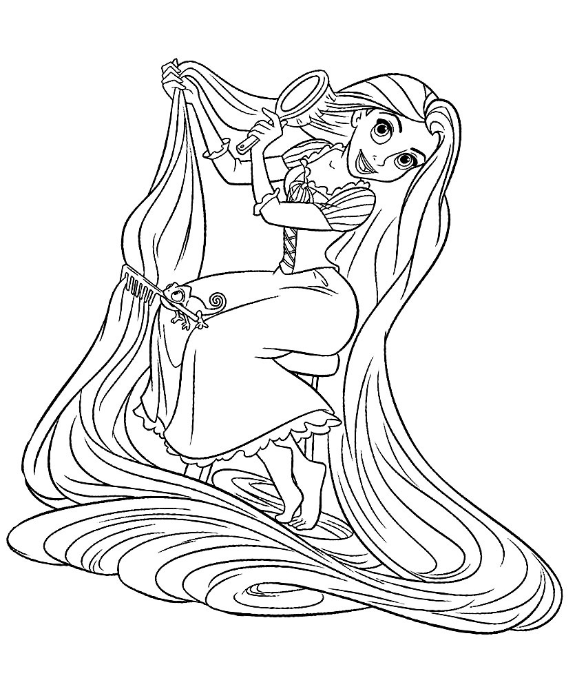 coloriage princesse raiponce disney