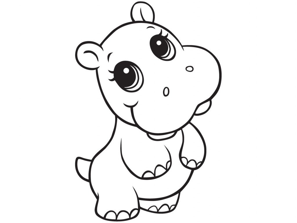 cute free printable hippo coloring pages for kids