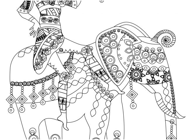 coloriage anti stress cultura india south africa coloriage de elephant
