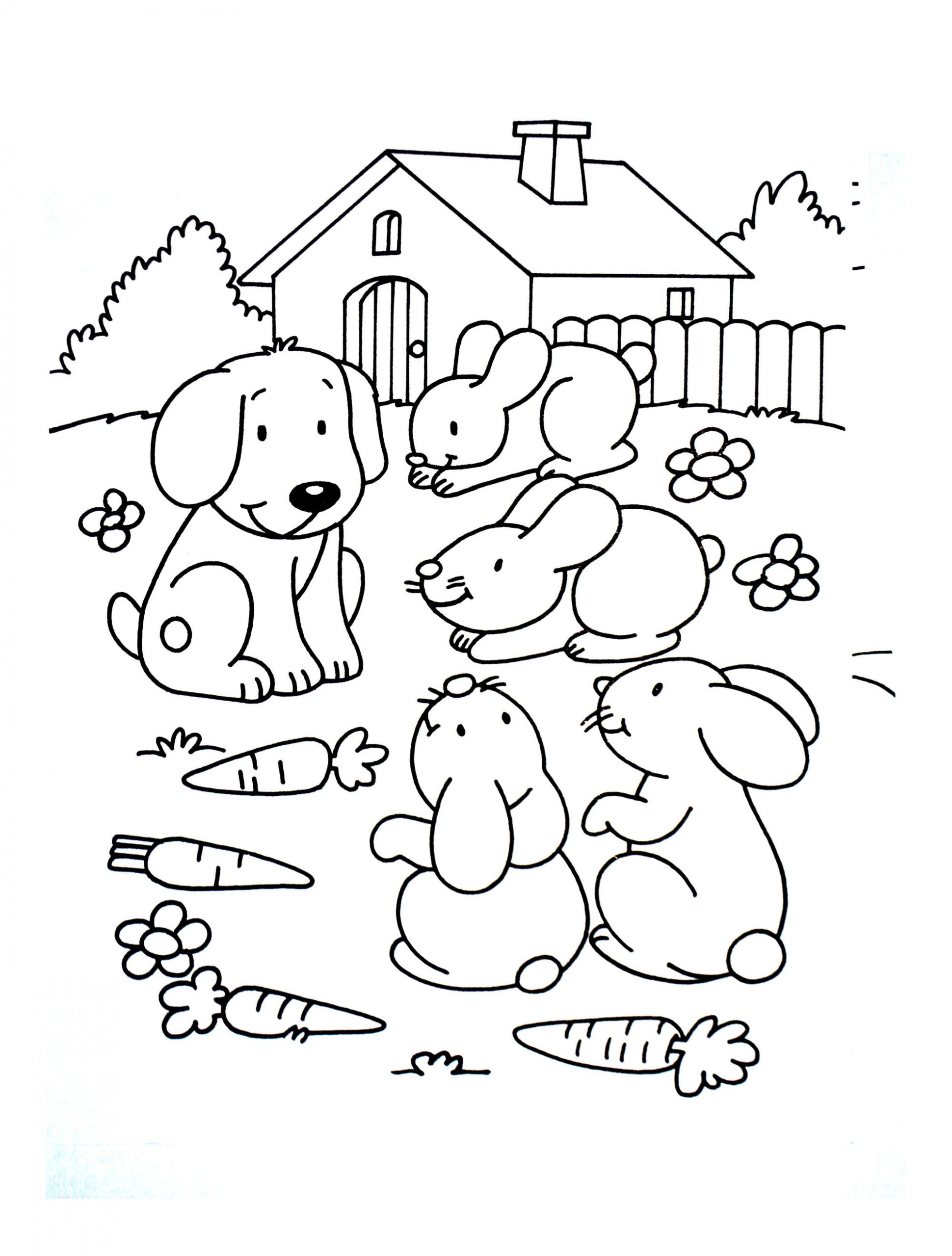 image=dogs Coloring for kids dogs 1