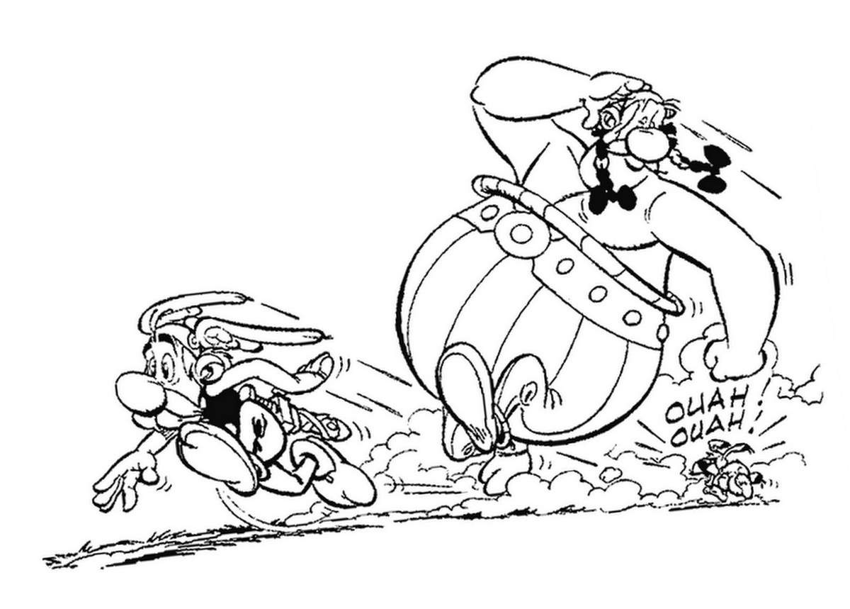 dessin coloriage a dessiner asterix obelix
