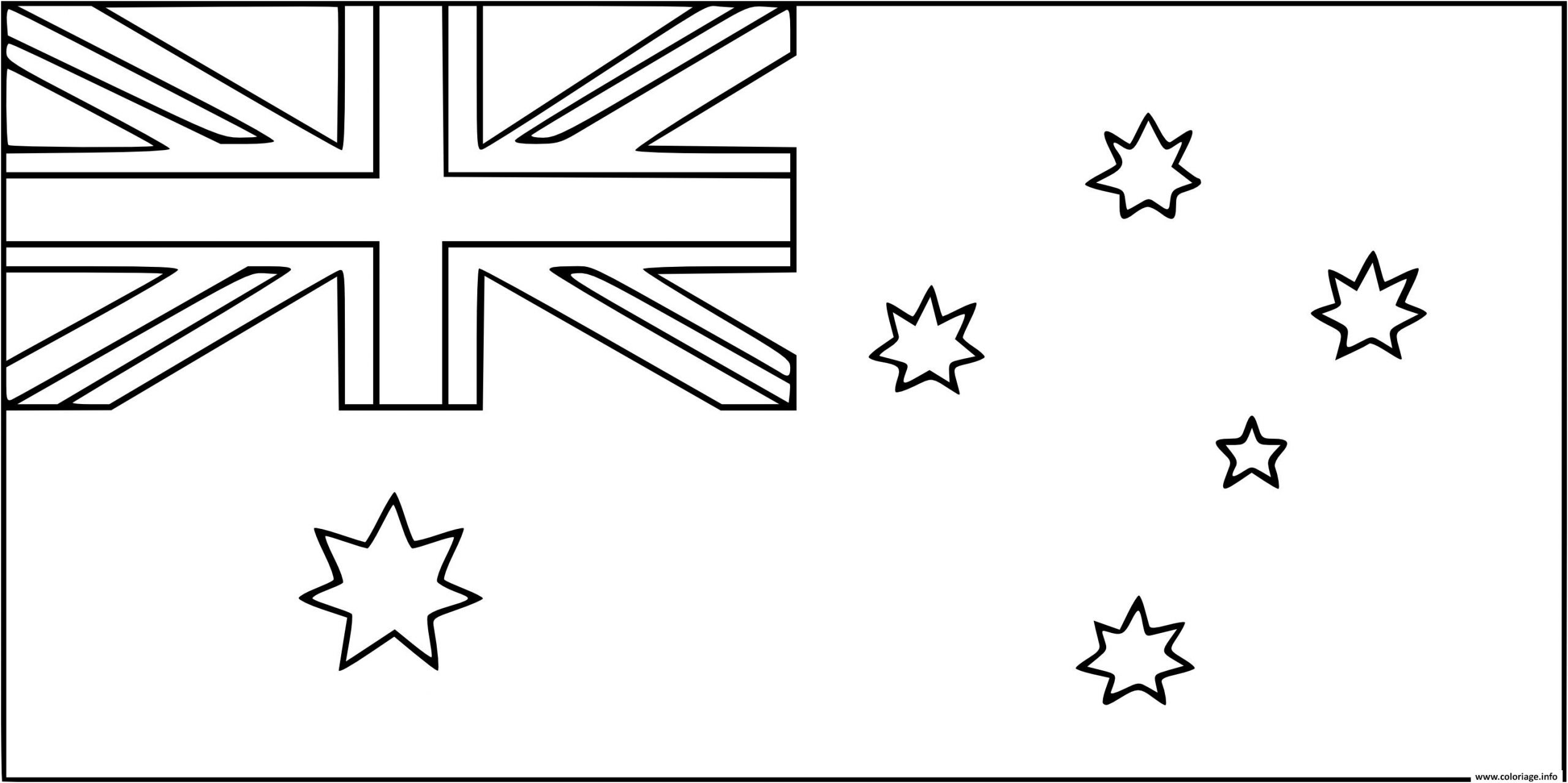 drapeau australie coloriage dessin