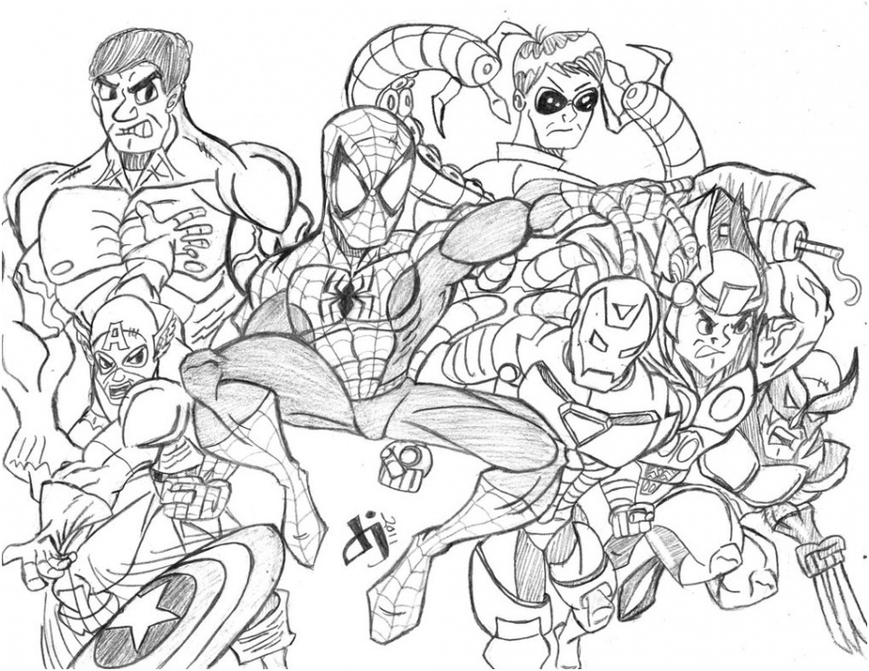 avengers coloring pages online printable