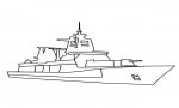 dessin bateau militaire coloriage