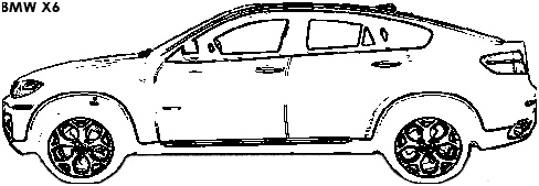car dimensions pics BMW X6 coloring