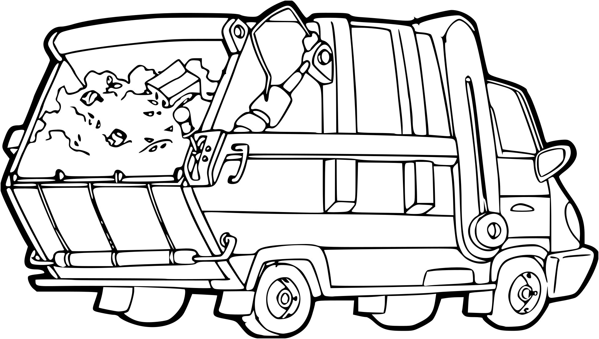 coloriage camion benne