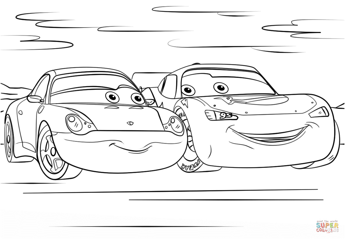 lightning mcqueen and sally from cars 3