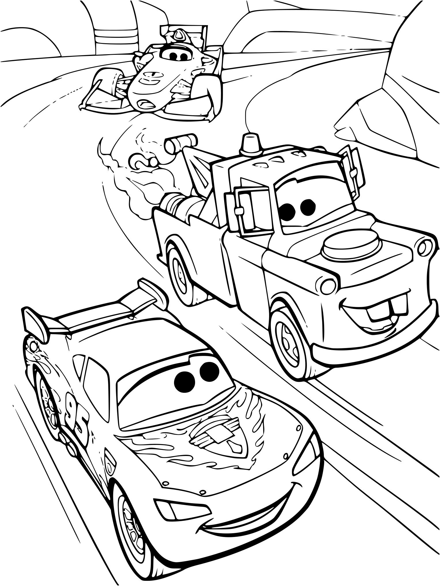 luxe coloriage cars toon imprimer