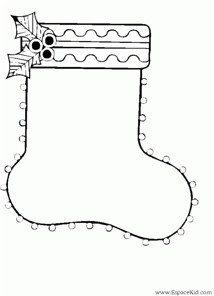 chaussette grelot noel coloriage dessin