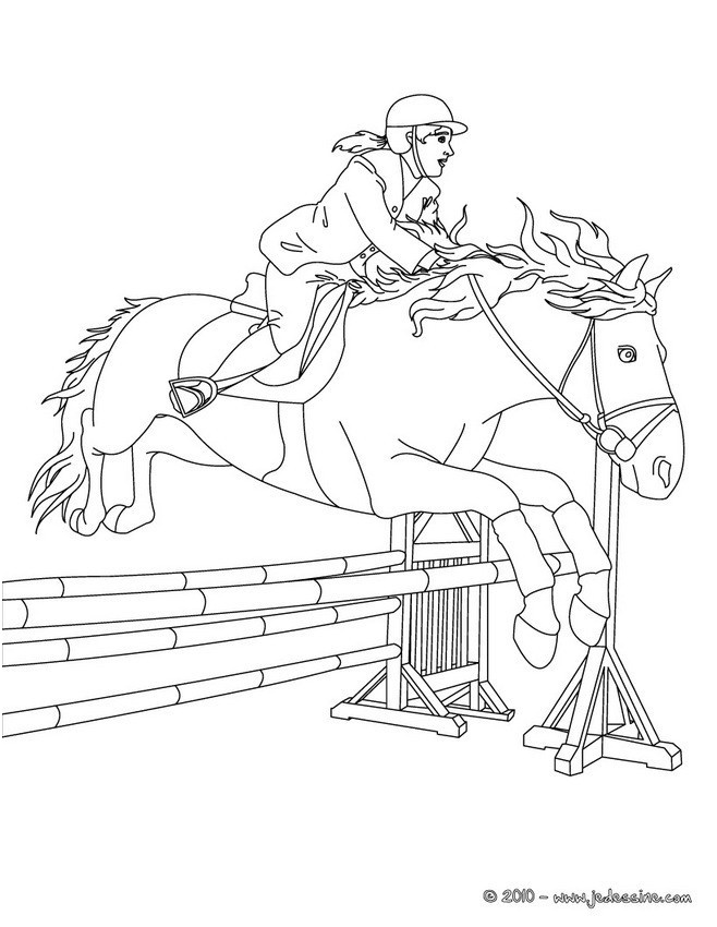 coloriage jumping coloriages imprimer gratuit fr cheval qui saute 2