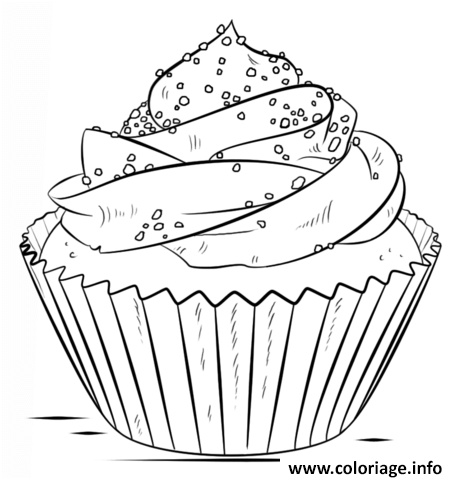 cupcake chocolat coloriage dessin