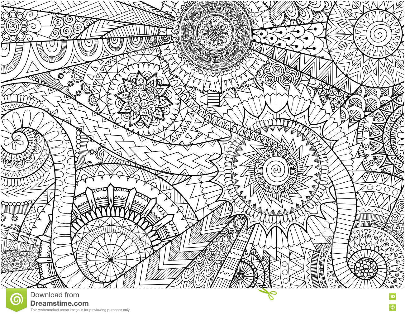 illustration stock conception plexe de mouvement de mandala pour livre de coloriage et le fond adultes image