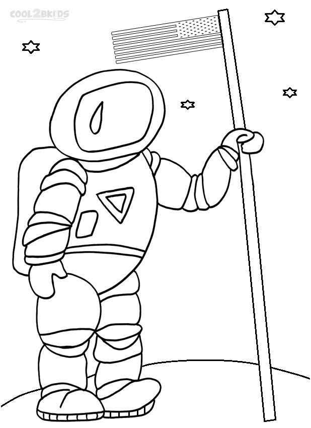 dessins gratuits colorier coloriage cosmonaute imprimer
