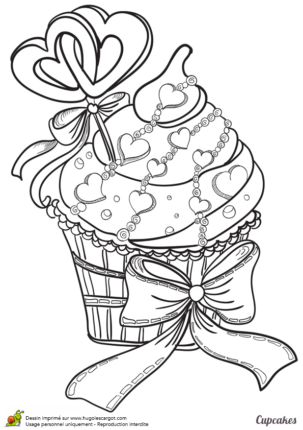 coloriage cupcake