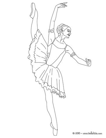 ballerina performing beautiful degage