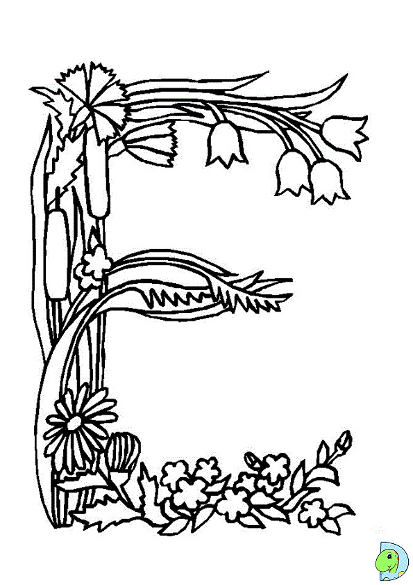 desenhos de alfabeto flores para