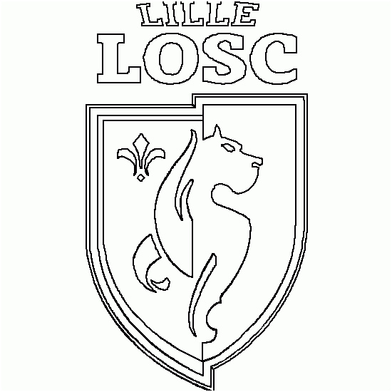 coloriage ecusson foot LOSC Lille