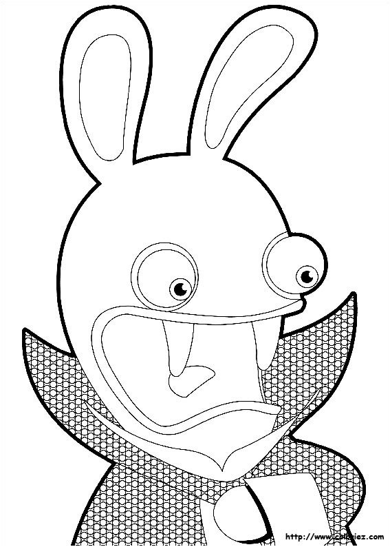 coloriage de lapin cretin