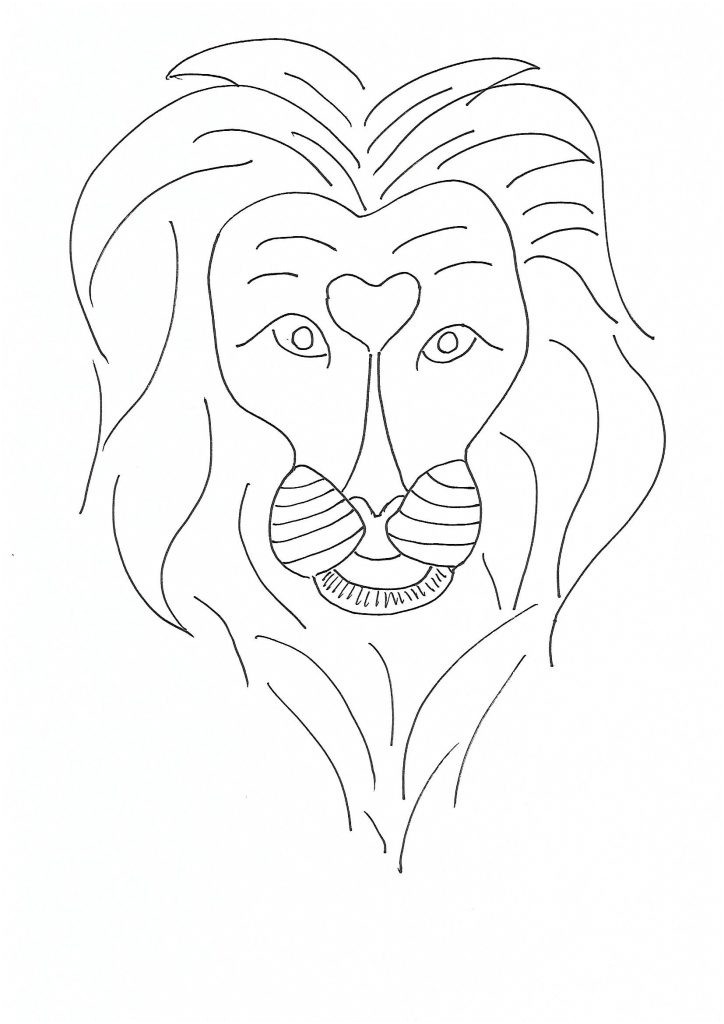 coloriage lion maternelle