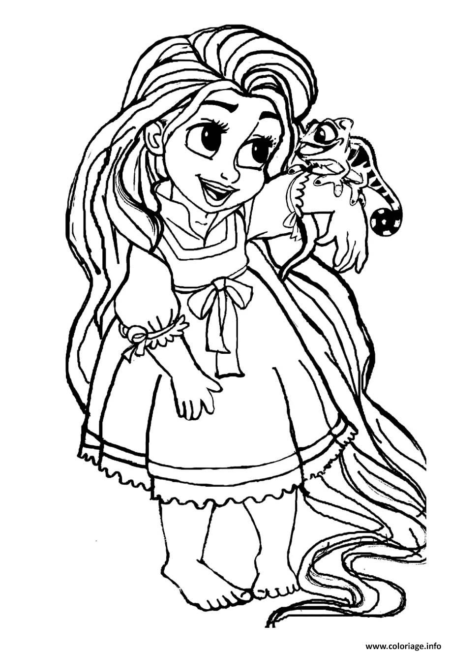 bebe raiponce princesse disney cute coloriage dessin