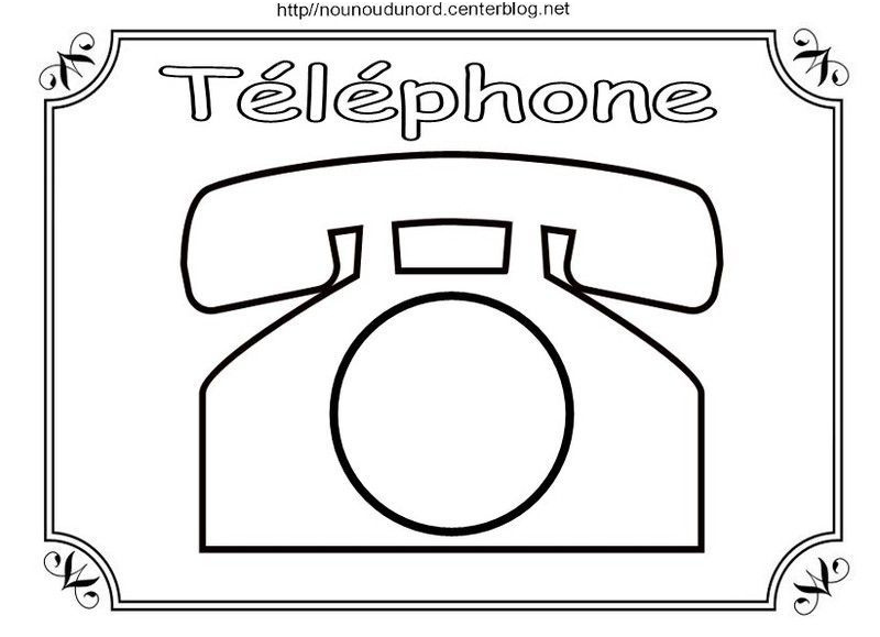 4458 telephone a colorier