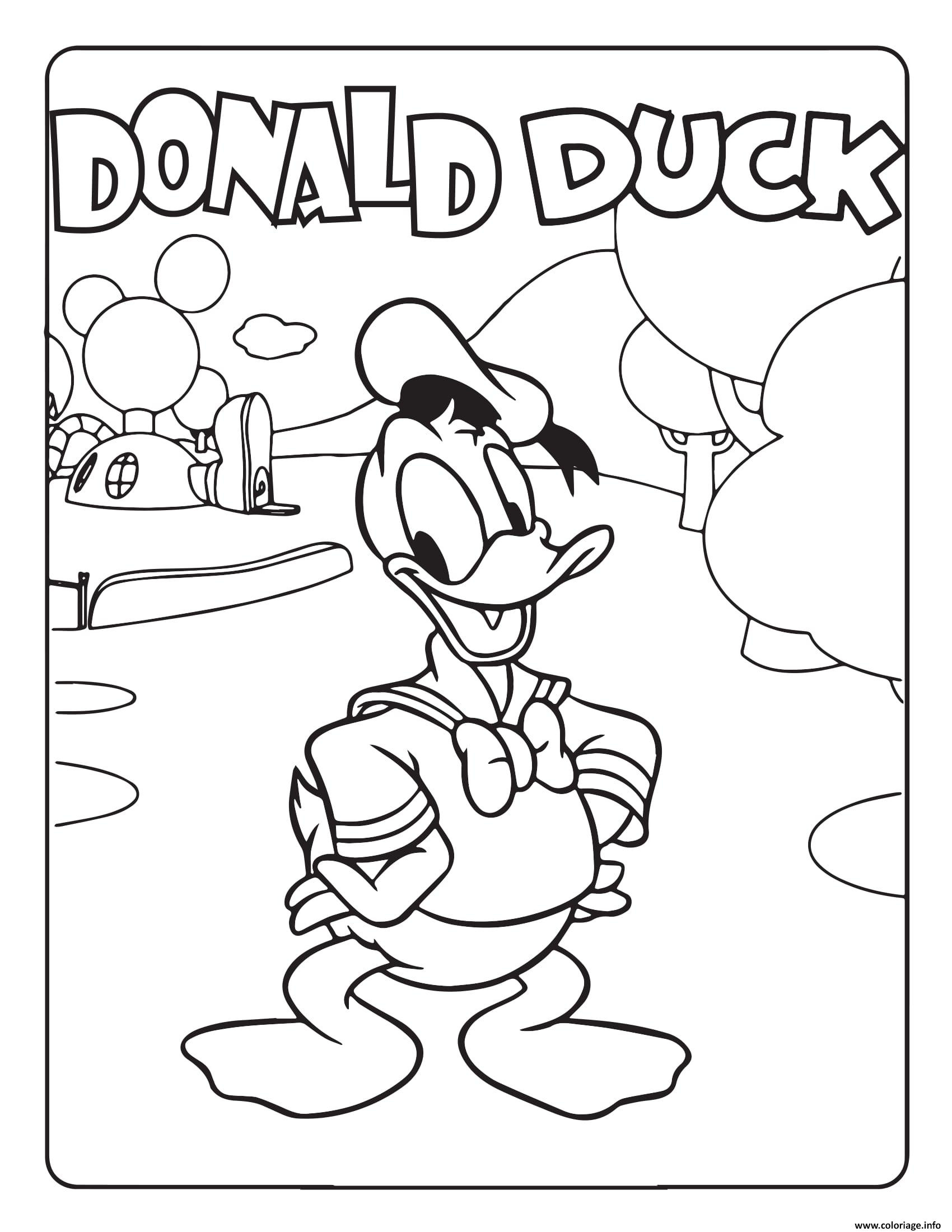 donald duck disney coloriage