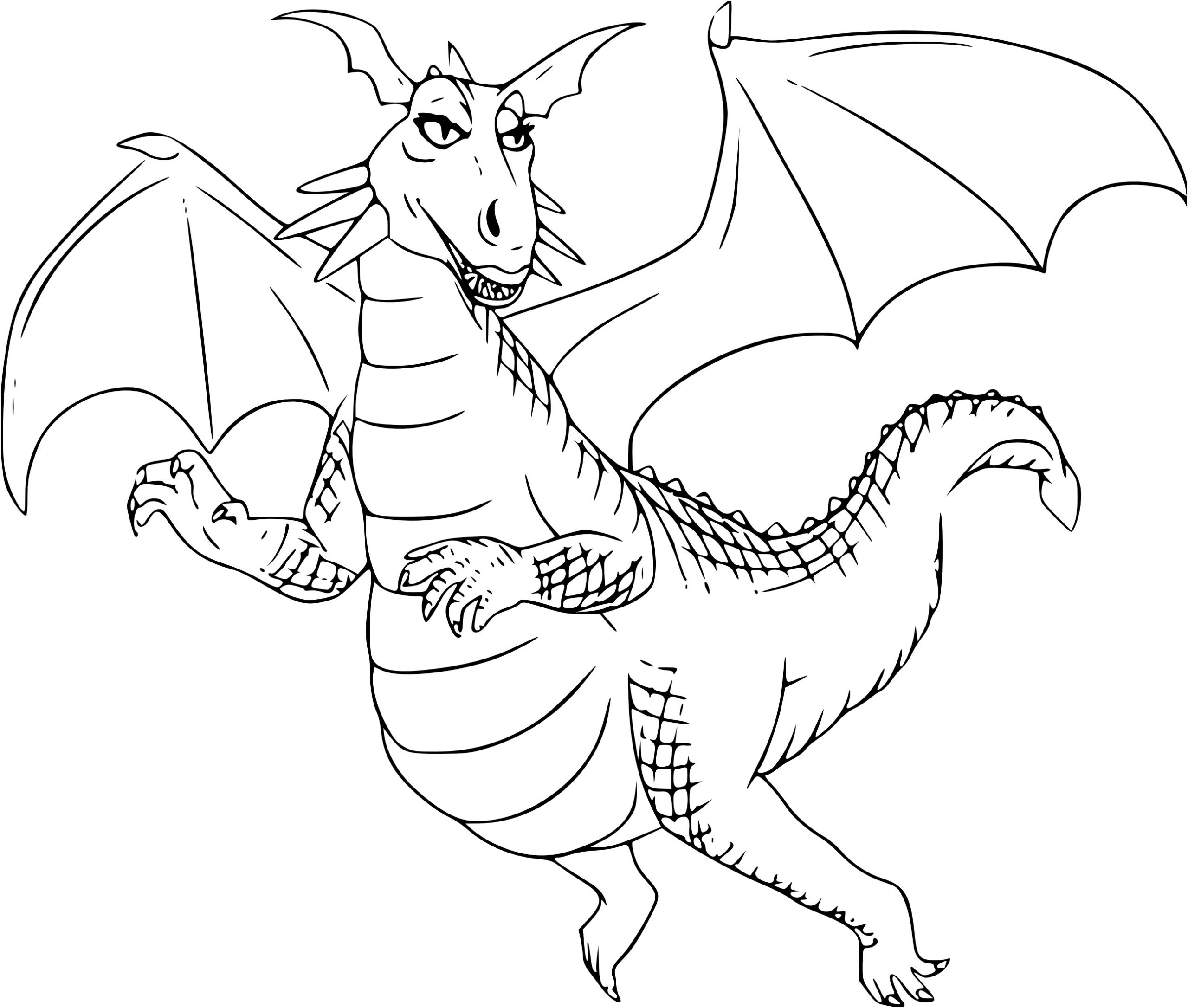 dessin dragon a colorier en ligne