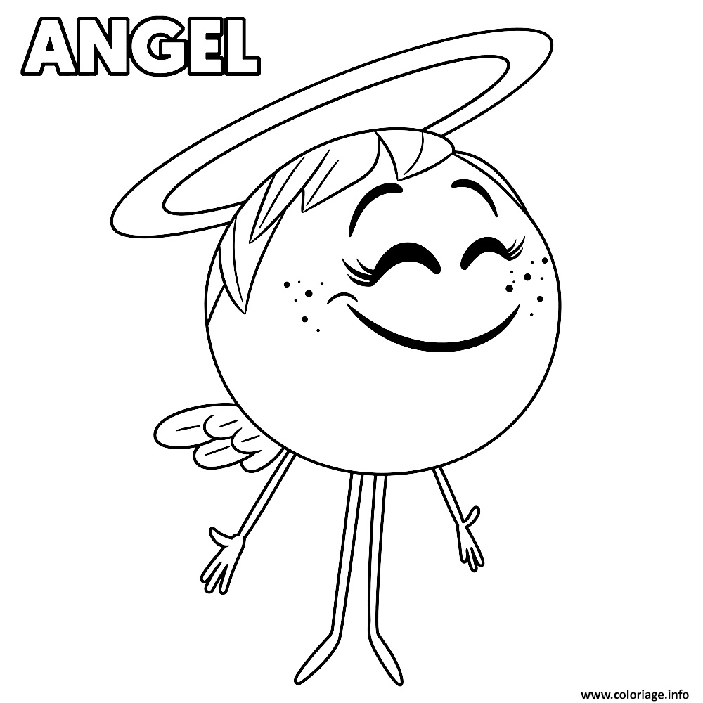 angel emoji monde secret des emojis coloriage dessin