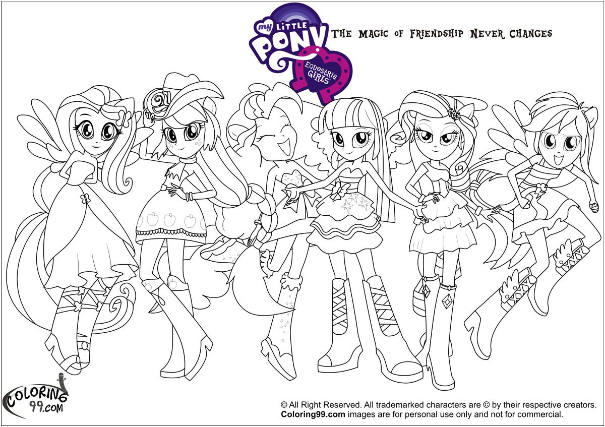 my little pony equestria girls coloring