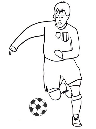 dibujo de un futbolista para pintar cbKaGr8ed