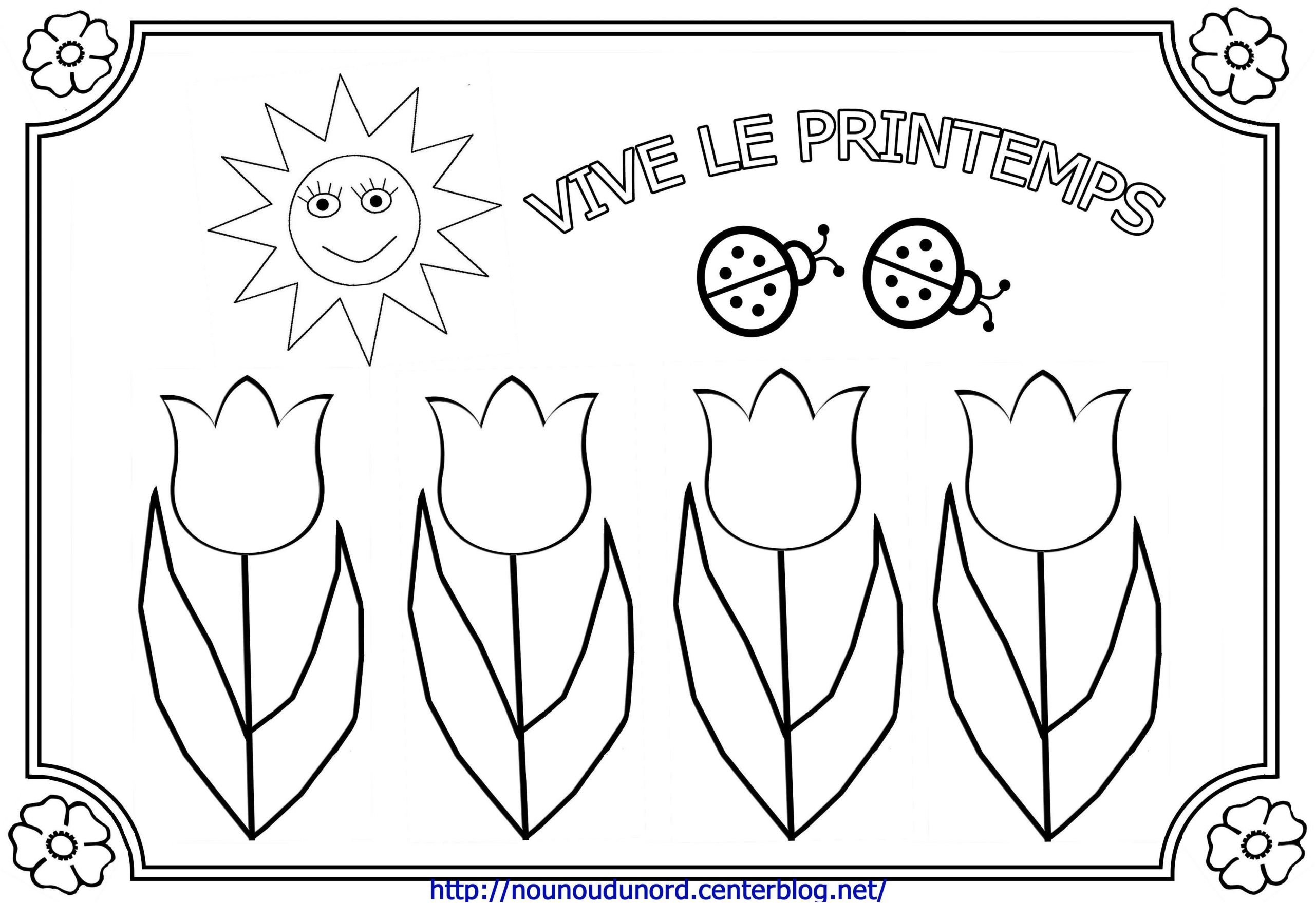 rub coloriage printemps