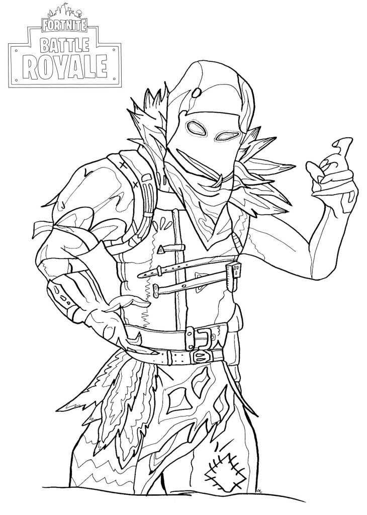 coloriage fortnite personnage