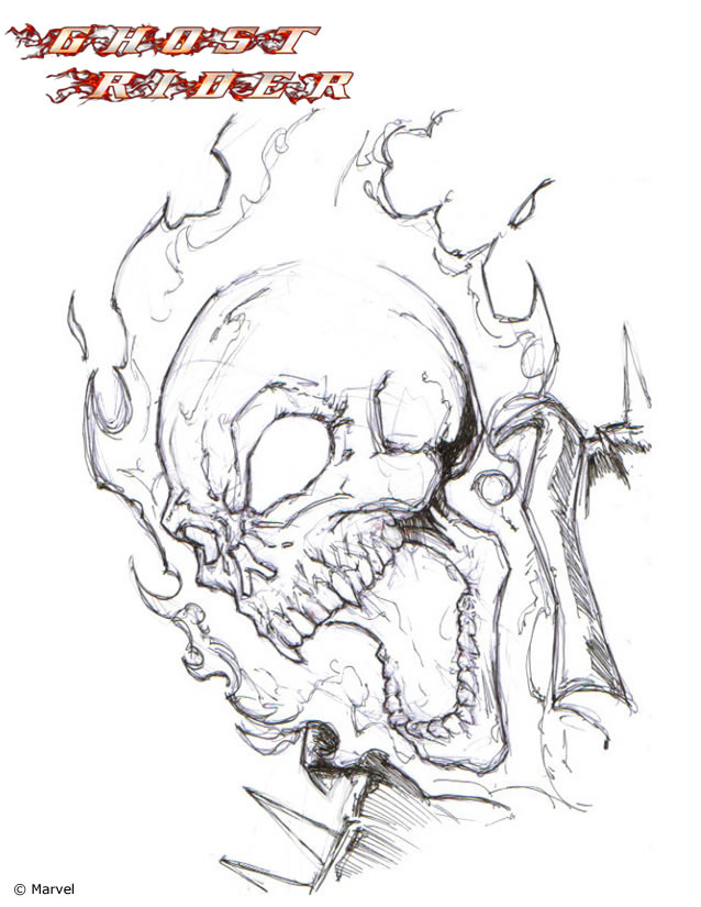 coloriage ghost rider