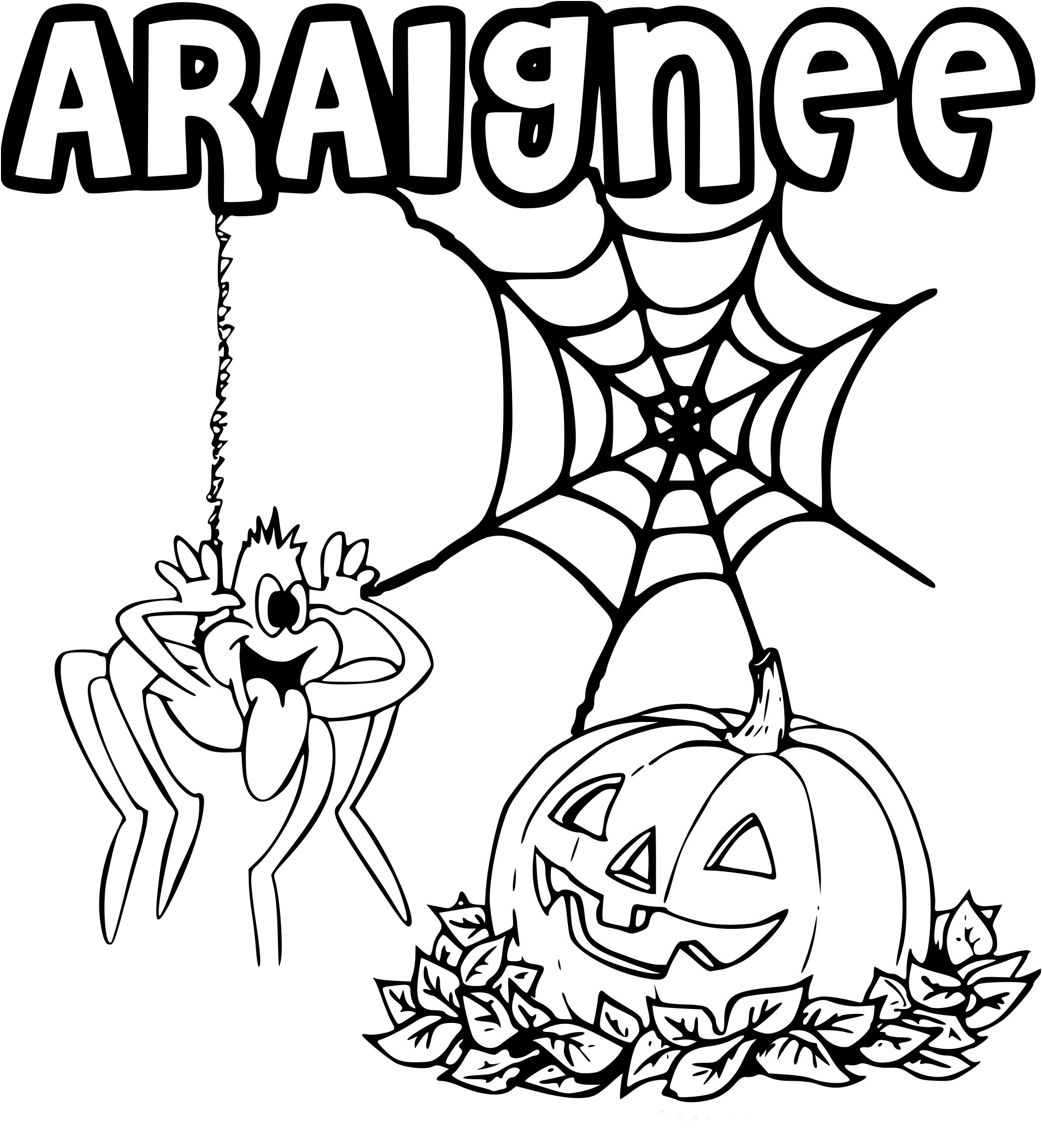 coloriage araignee halloween