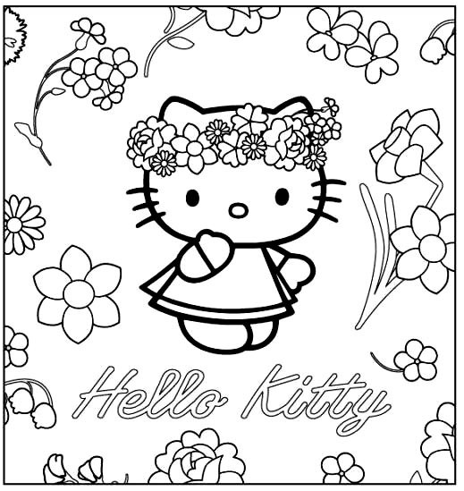 hello kitty princesse et les fleurs