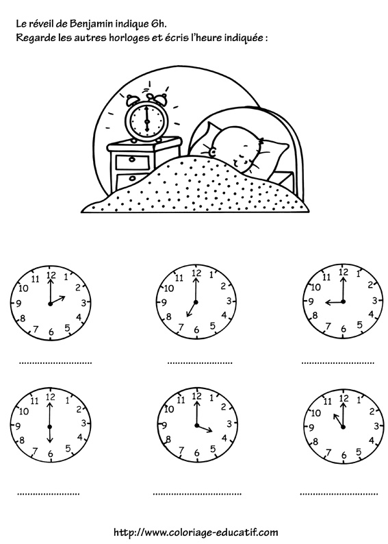 horloge avec dessins