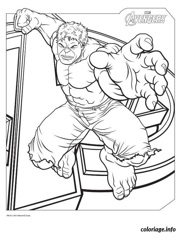 hulk from the avengers marvel coloriage 8366