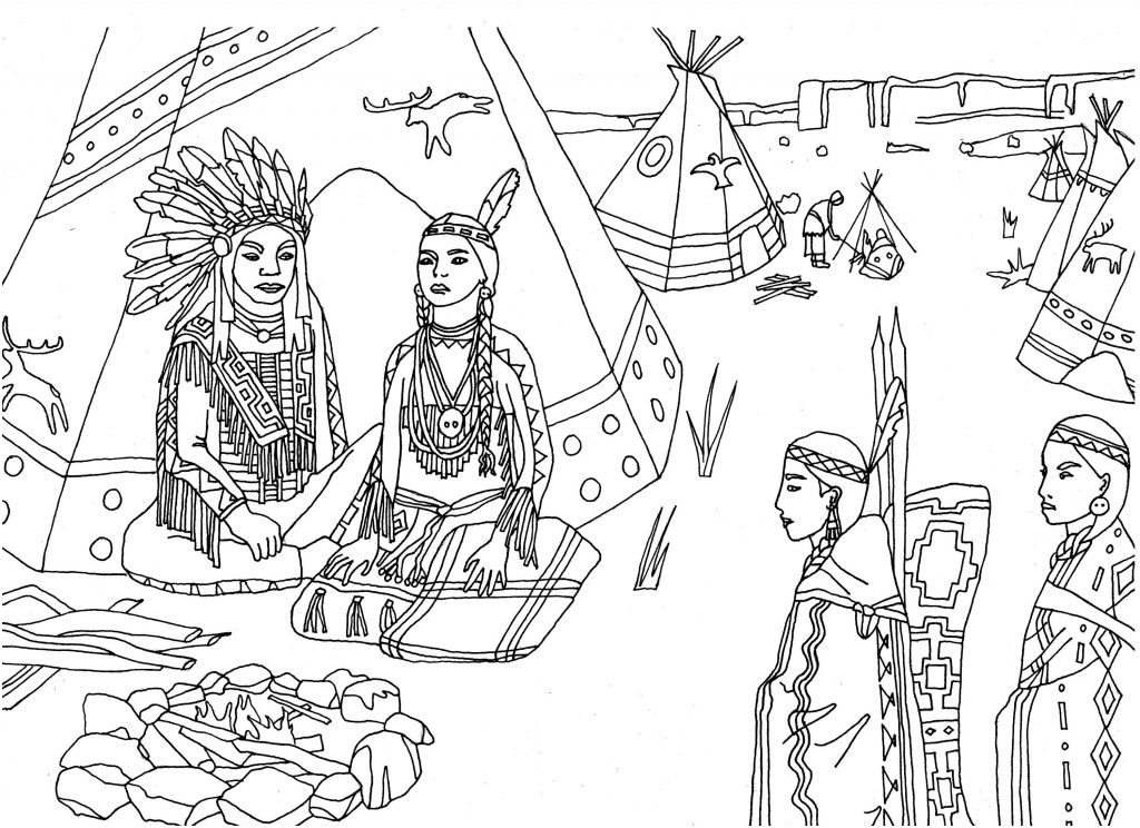 indian coloring pages