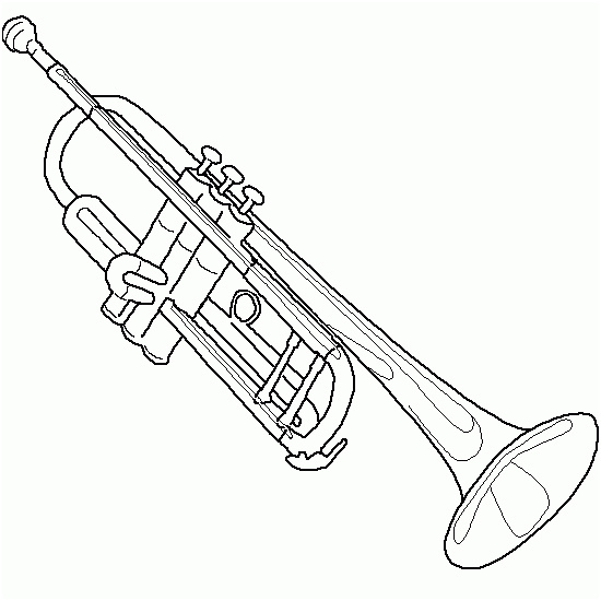 dessin trompette instrument musique image