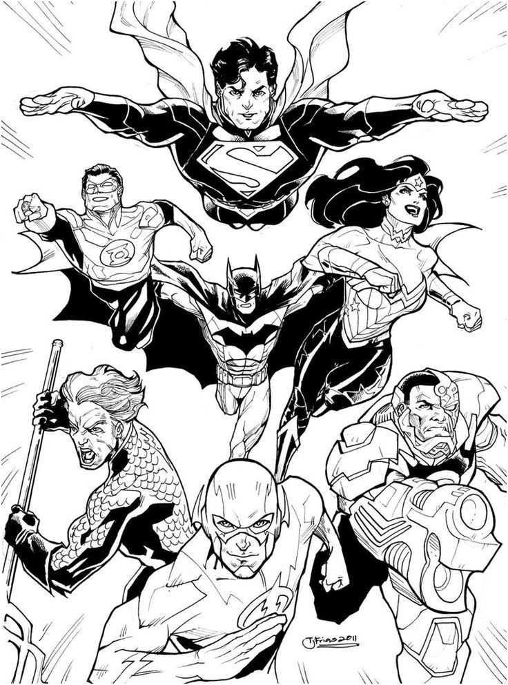 free justice league coloring pages