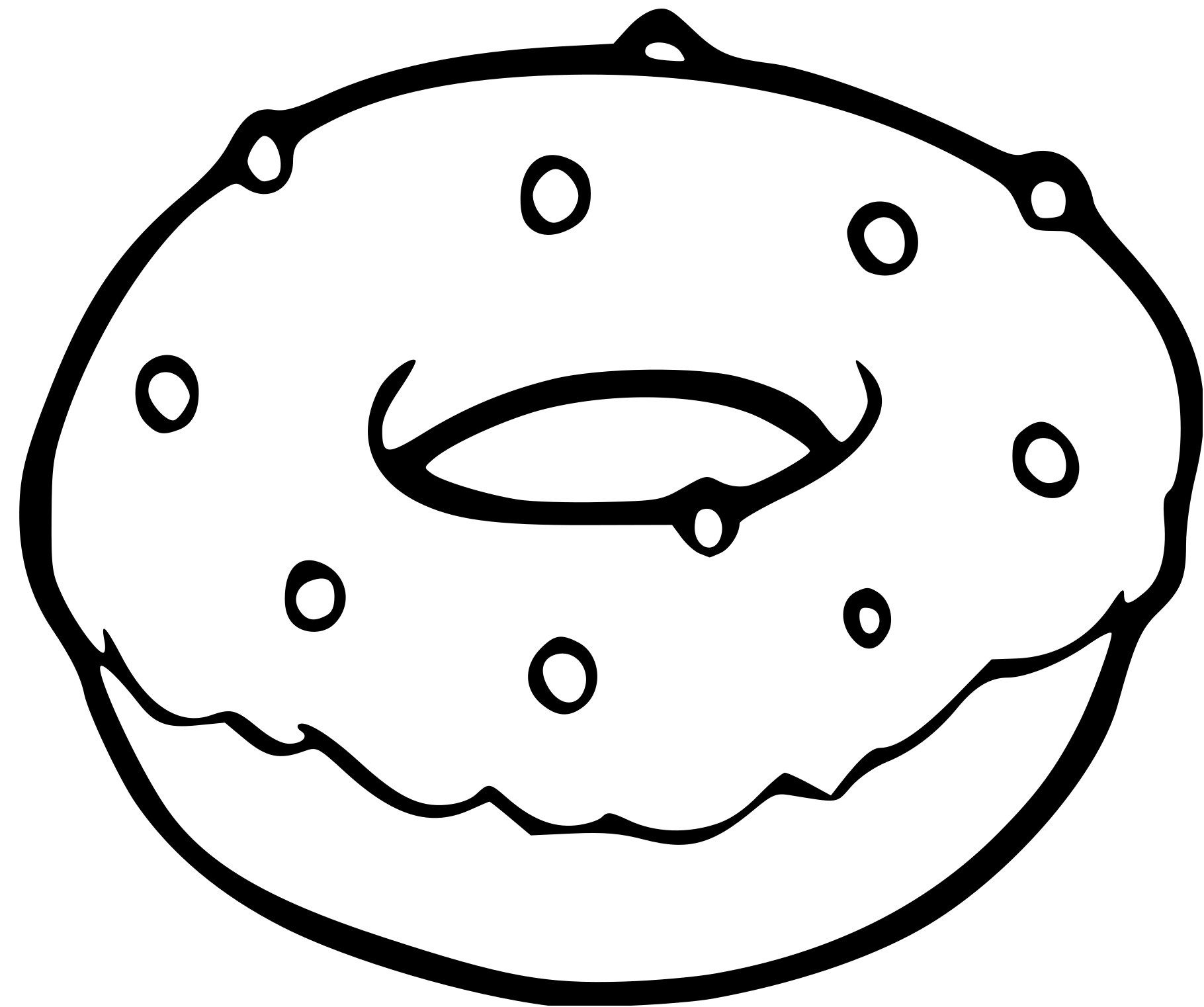 dessin aliment coloriage donut