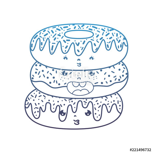 dessin kawaii donut